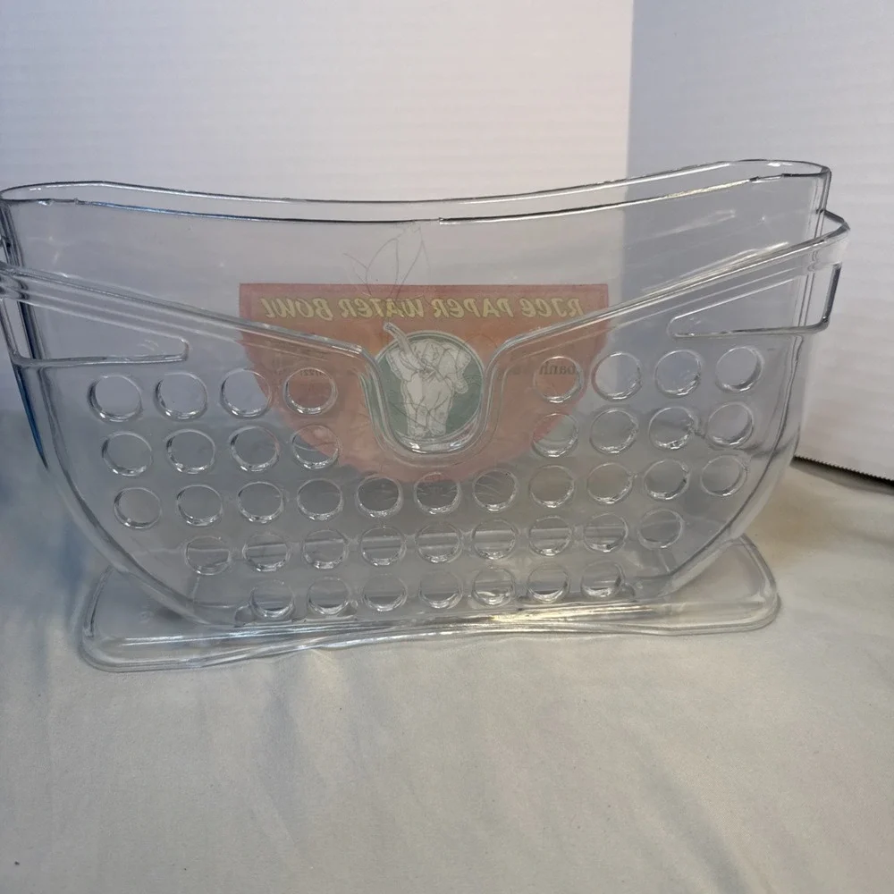 White Elephant Rice Paper Water Bowl Dipper Vietnamese Spring Roll Maker